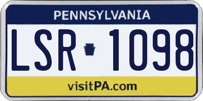 PA license plate LSR1098