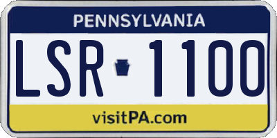 PA license plate LSR1100