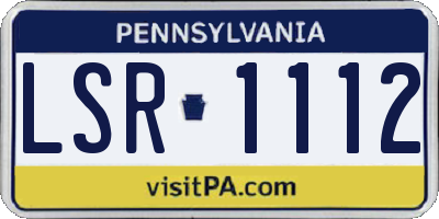 PA license plate LSR1112
