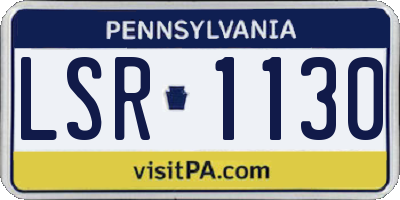 PA license plate LSR1130