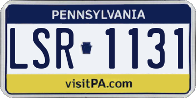PA license plate LSR1131