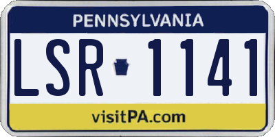PA license plate LSR1141