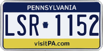 PA license plate LSR1152