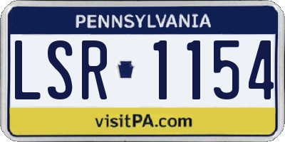 PA license plate LSR1154
