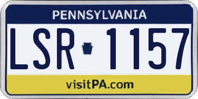 PA license plate LSR1157