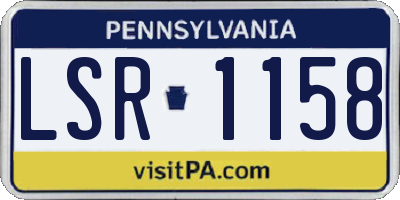 PA license plate LSR1158