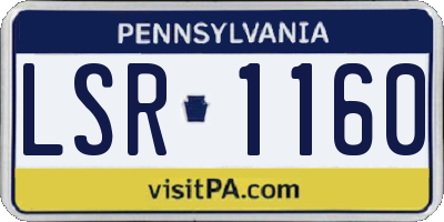 PA license plate LSR1160
