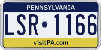 PA license plate LSR1166