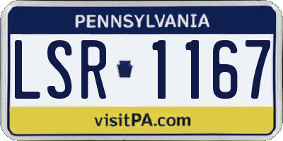 PA license plate LSR1167