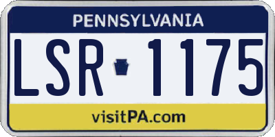PA license plate LSR1175