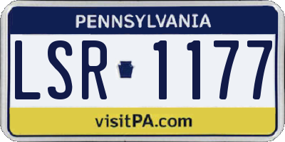 PA license plate LSR1177