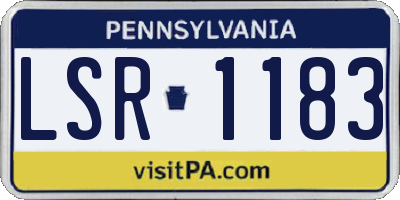 PA license plate LSR1183