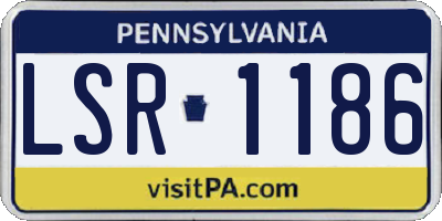 PA license plate LSR1186
