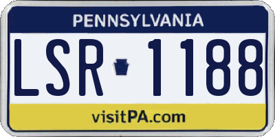 PA license plate LSR1188