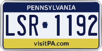 PA license plate LSR1192