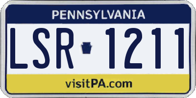 PA license plate LSR1211