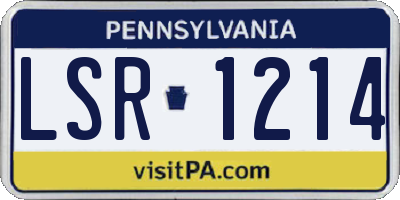 PA license plate LSR1214