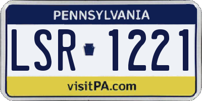 PA license plate LSR1221