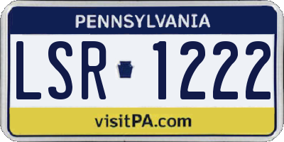 PA license plate LSR1222