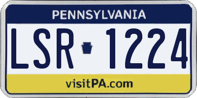 PA license plate LSR1224