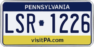 PA license plate LSR1226
