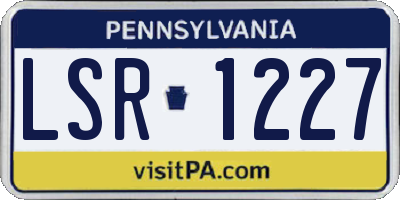 PA license plate LSR1227