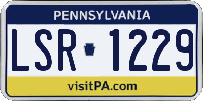 PA license plate LSR1229