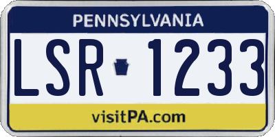 PA license plate LSR1233