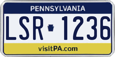 PA license plate LSR1236