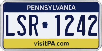 PA license plate LSR1242