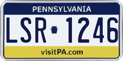 PA license plate LSR1246