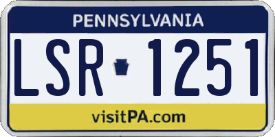PA license plate LSR1251