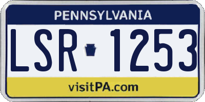 PA license plate LSR1253
