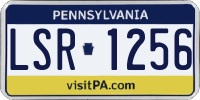 PA license plate LSR1256