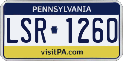 PA license plate LSR1260