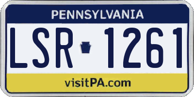 PA license plate LSR1261