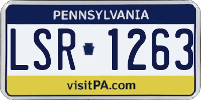 PA license plate LSR1263