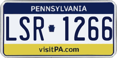 PA license plate LSR1266