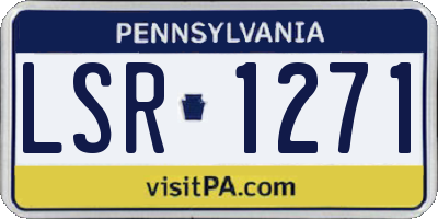 PA license plate LSR1271