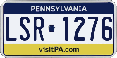 PA license plate LSR1276