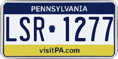 PA license plate LSR1277