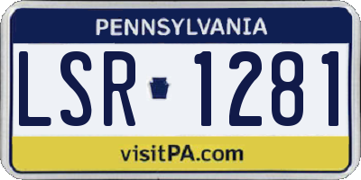 PA license plate LSR1281