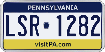 PA license plate LSR1282
