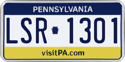 PA license plate LSR1301