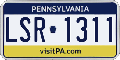 PA license plate LSR1311