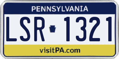 PA license plate LSR1321