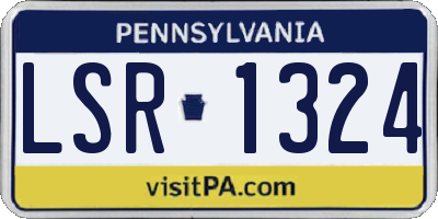 PA license plate LSR1324