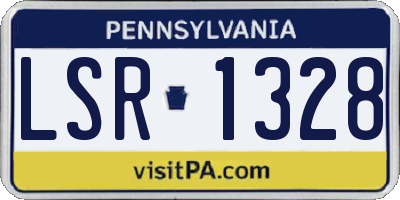 PA license plate LSR1328