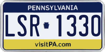PA license plate LSR1330