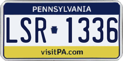 PA license plate LSR1336